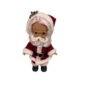 Precious Moments Santa Claus Doll Vintage Christmas Figure with Glasses